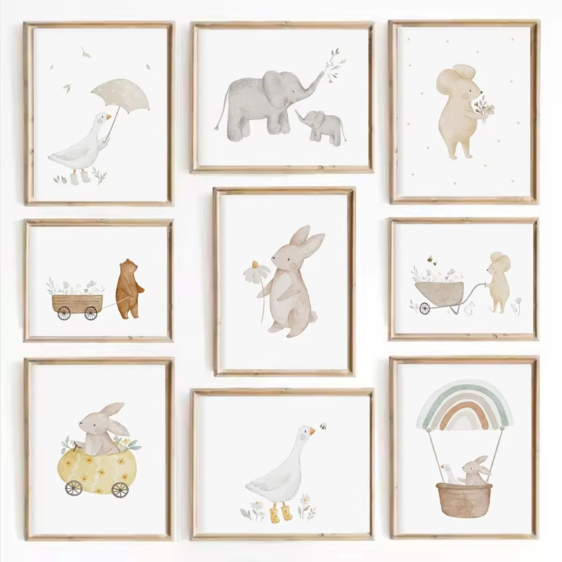 Boho Cartoon Farm Animals Wall - Agriculture Vertical Farming บทวิจารณ์และราคา