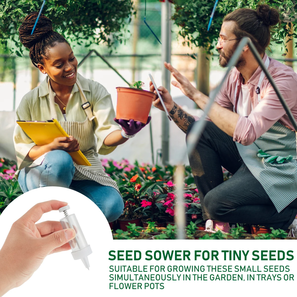Mini Sowing Seed Dispenser Man - Manual Seeder Hand บทวิจารณ์และราคา