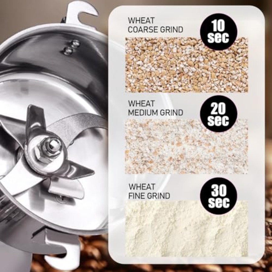 Grain Grinder Mill 250g Electr - Grain Mill Grinder บทวิจารณ์และราคา