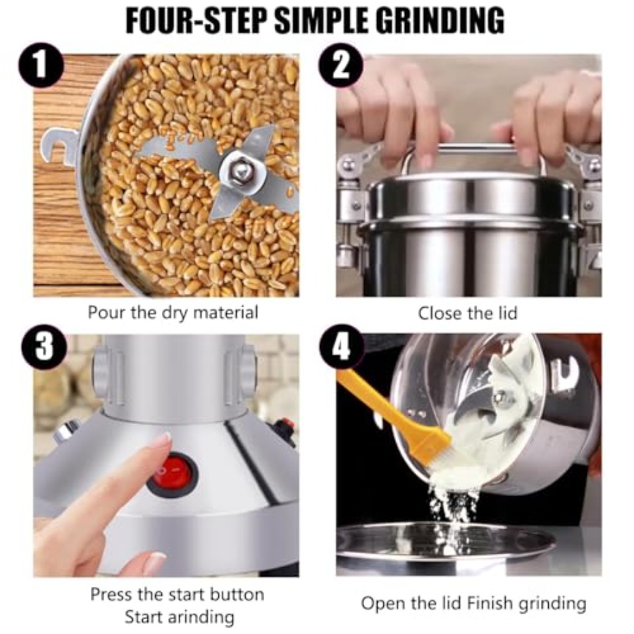 Grain Grinder Mill 250g Electr - Grain Mill Grinder บทวิจารณ์และราคา