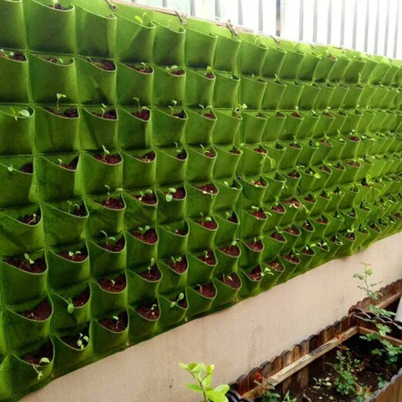 NEW Wall Hanging Pockets Plant - Agriculture Vertical Farming บทวิจารณ์และราคา