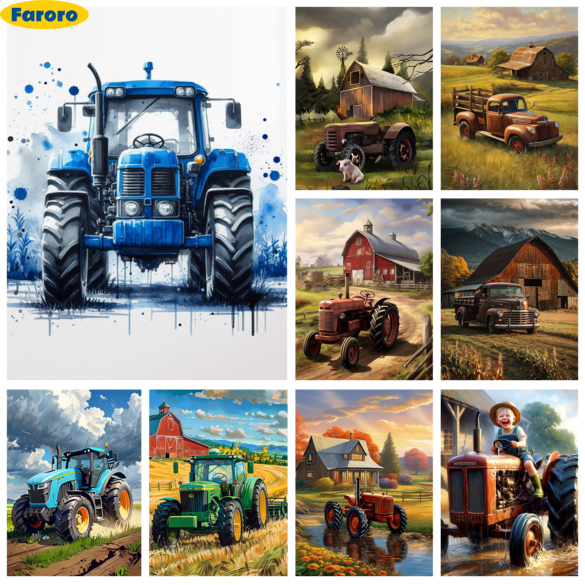 Tractor Diamond Painting Kit A - Agriculture Farming Kit บทวิจารณ์และราคา
