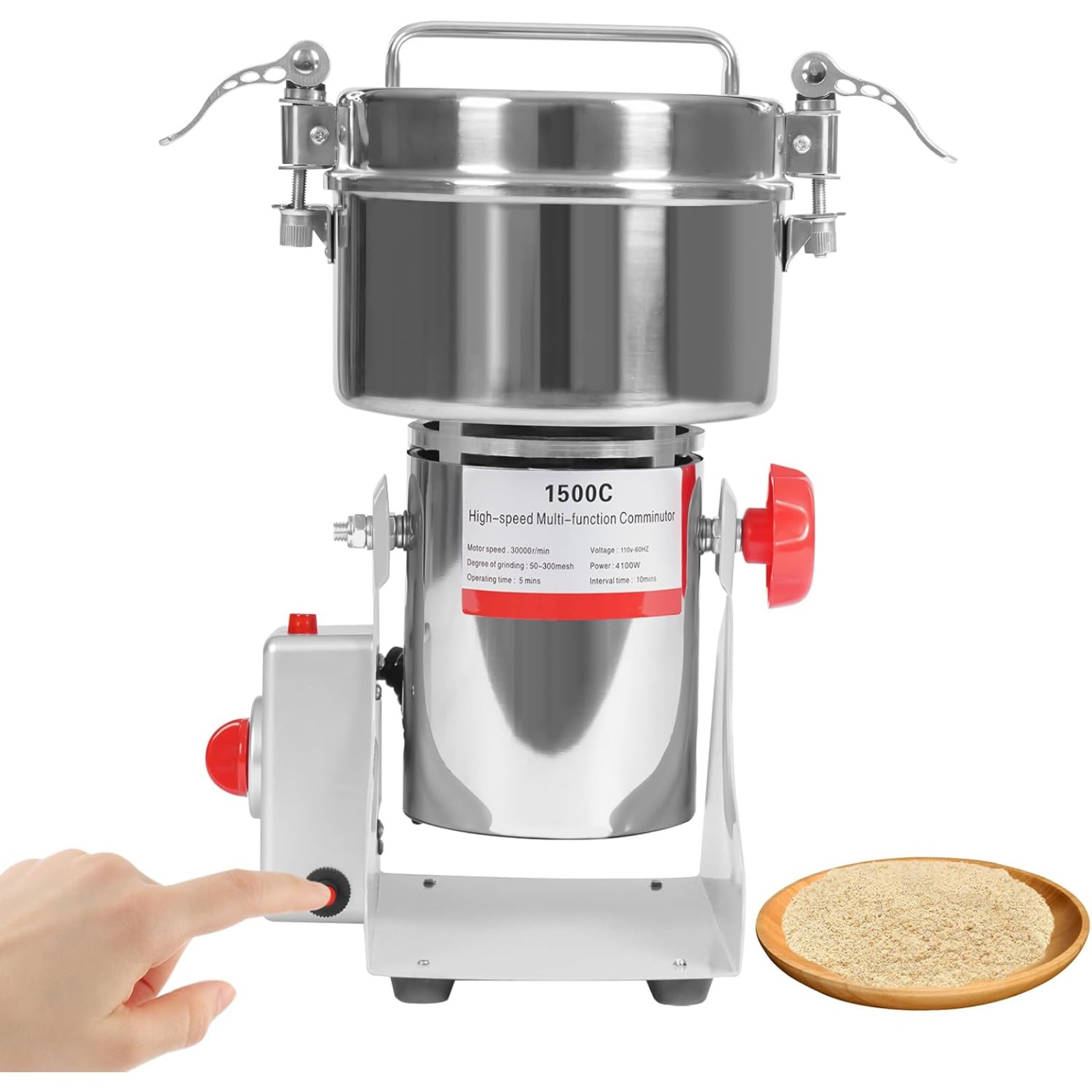4100W Commercial Grain Grinder - Grain Mill Grinder บทวิจารณ์และราคา