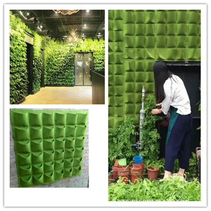 NEW Wall Hanging Pockets Plant - Agriculture Vertical Farming บทวิจารณ์และราคา
